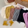 Miaoxuan Children's Clothing's 2022 autumn new girls' base layer is a trendy and versatile Korean children's clothing with puffed sleeves Specification image